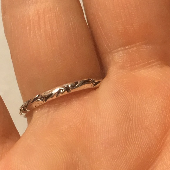 Natural Caribbean Larimar & Silver Overlay Ring - Picture 3 of 3